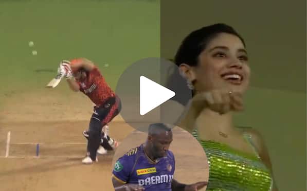 [Watch] Janhvi Kapoor Jumps In Joy As Gurbaz's Acrobatic Grab Assists Russell Thump Samad